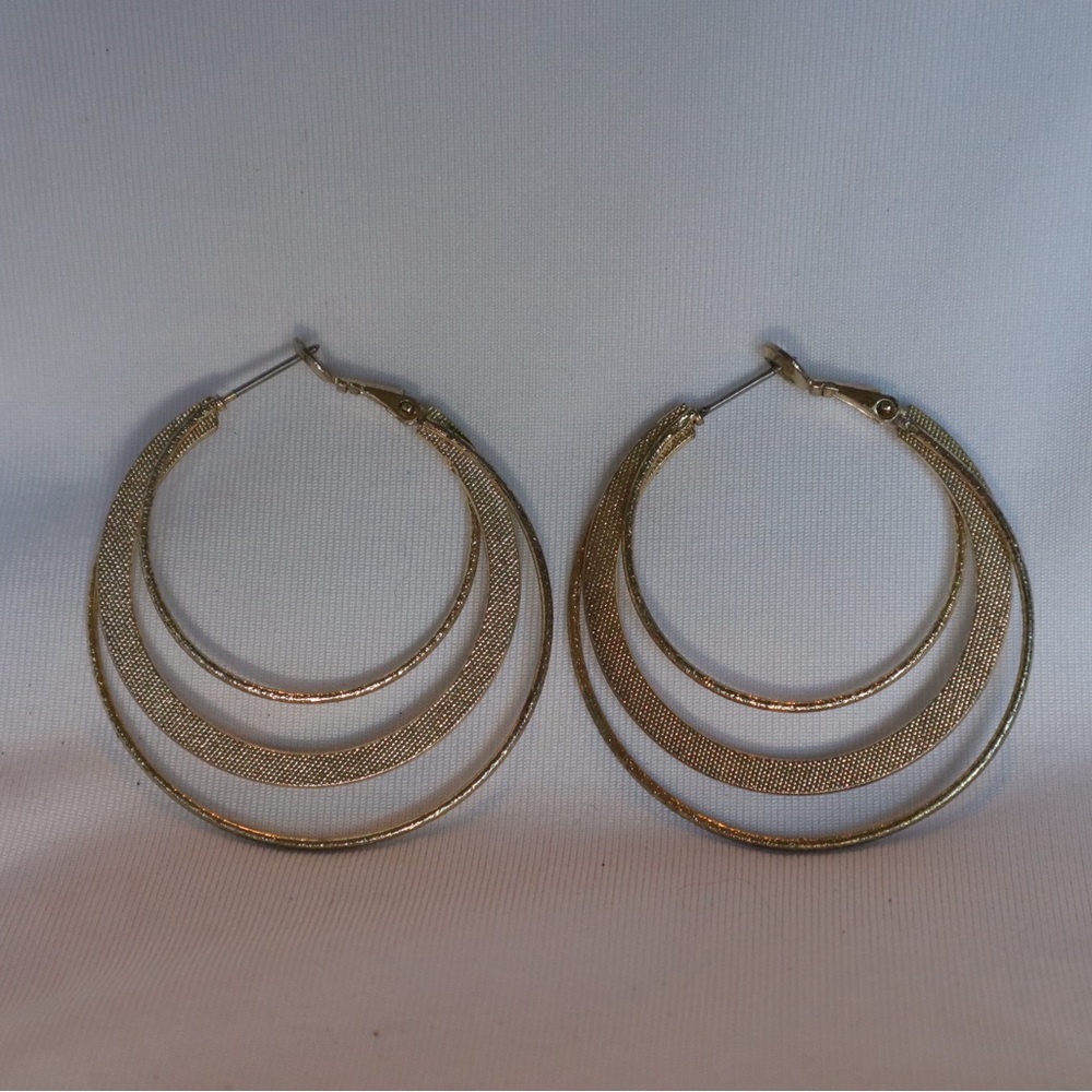 Silver hoop earrings